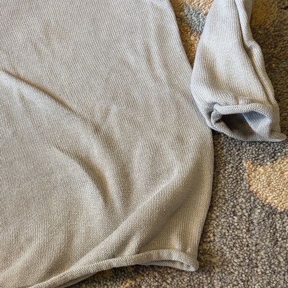 The Limited Light Gray Ribbed Knit Top - Picture 3 of 4